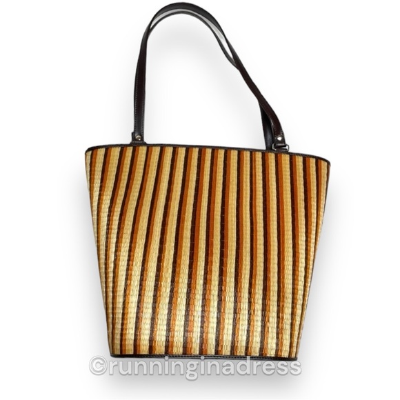 NWOT Le Sac Hand Woven In Philippians Bucket Shoulder Bag - Picture 2 of 13